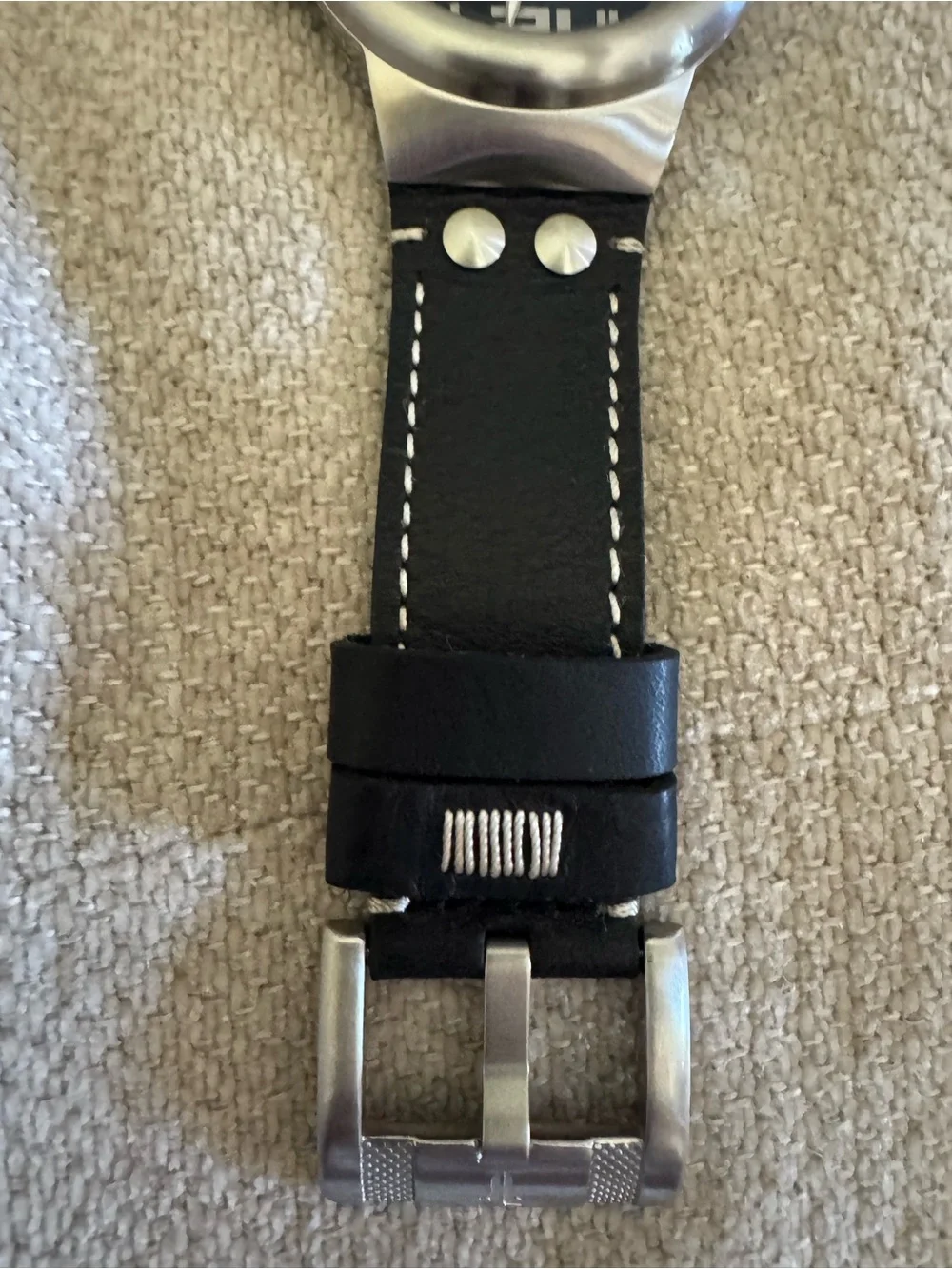 Frye Black Dial Men's Watch with Silver Case